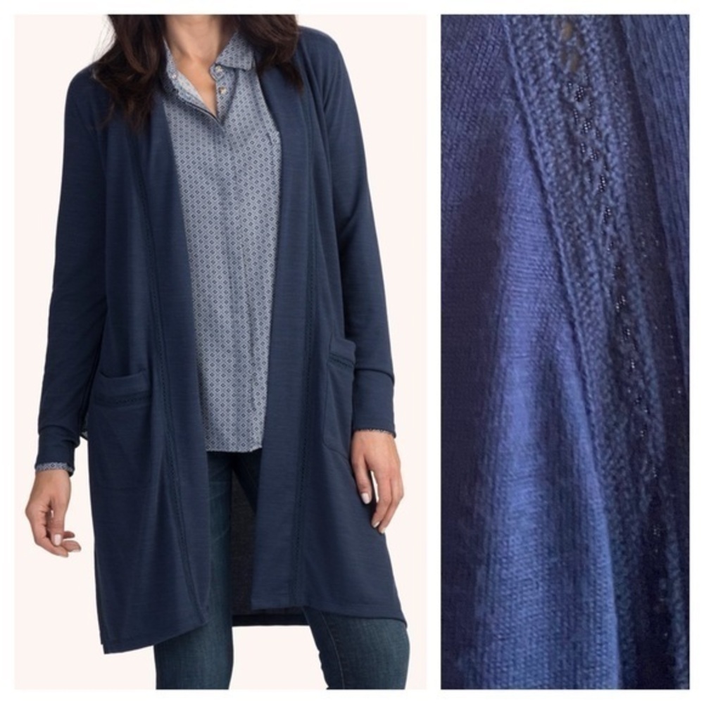Hatley Navy Blue Long Cardigan XL